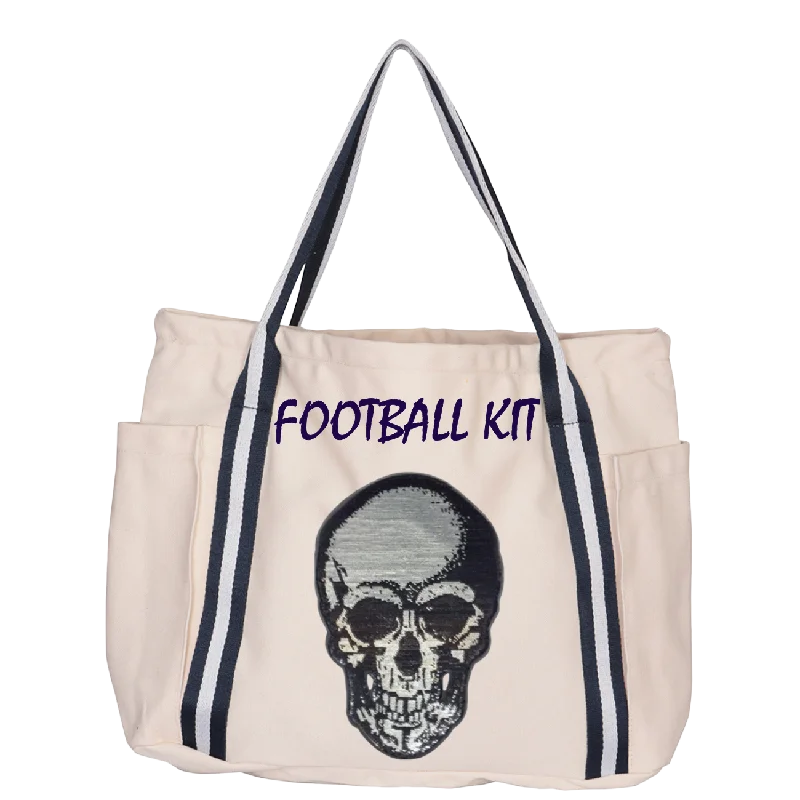 Exclusive Sale Silver Sequin Skull Luxe Tote Bag Iconic Handbags At Budget-Friendly Prices