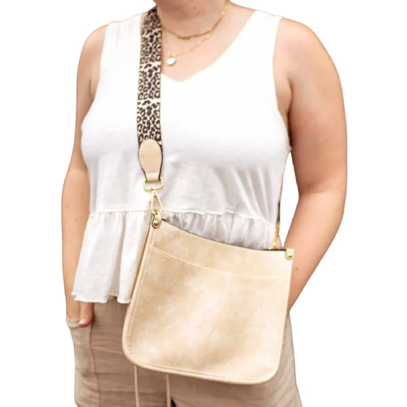Minimalist Leather Bag For Modern Aesthetics Women's Crossbody Bag With Leopard Canvas Strap In Creamy Beige Classic Bags, Exclusive Deals Minimalist Leather Bag For Modern Aesthetics Women's Crossbody Bag With Leopard Canvas Strap In Creamy Beige Classic Bags, Exclusive Deals