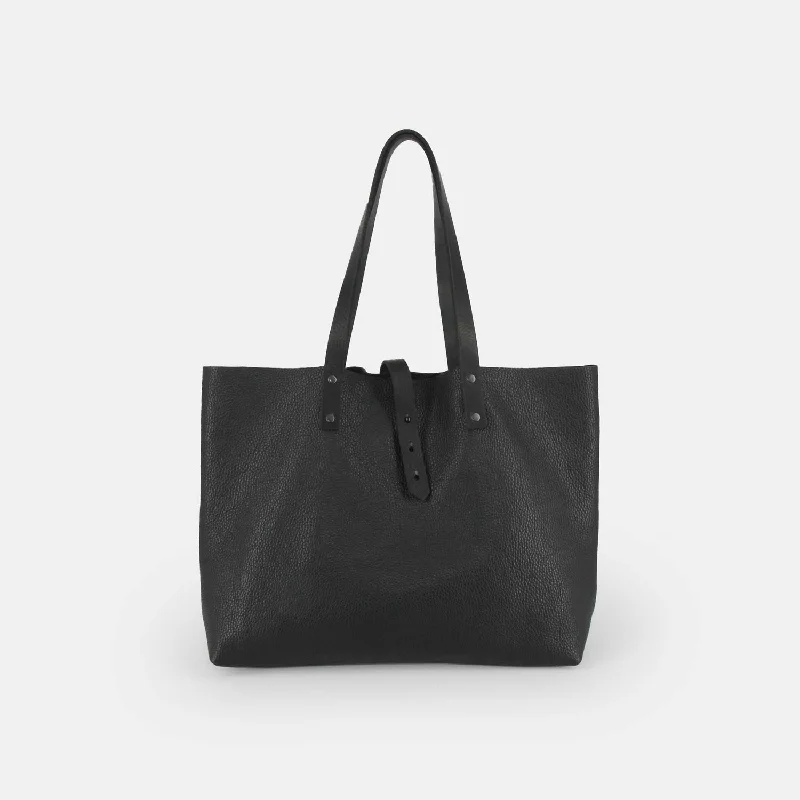 Weekend Exclusive Soft Italian Leather Tote - Black Elegant Bags With Limited Stock Available