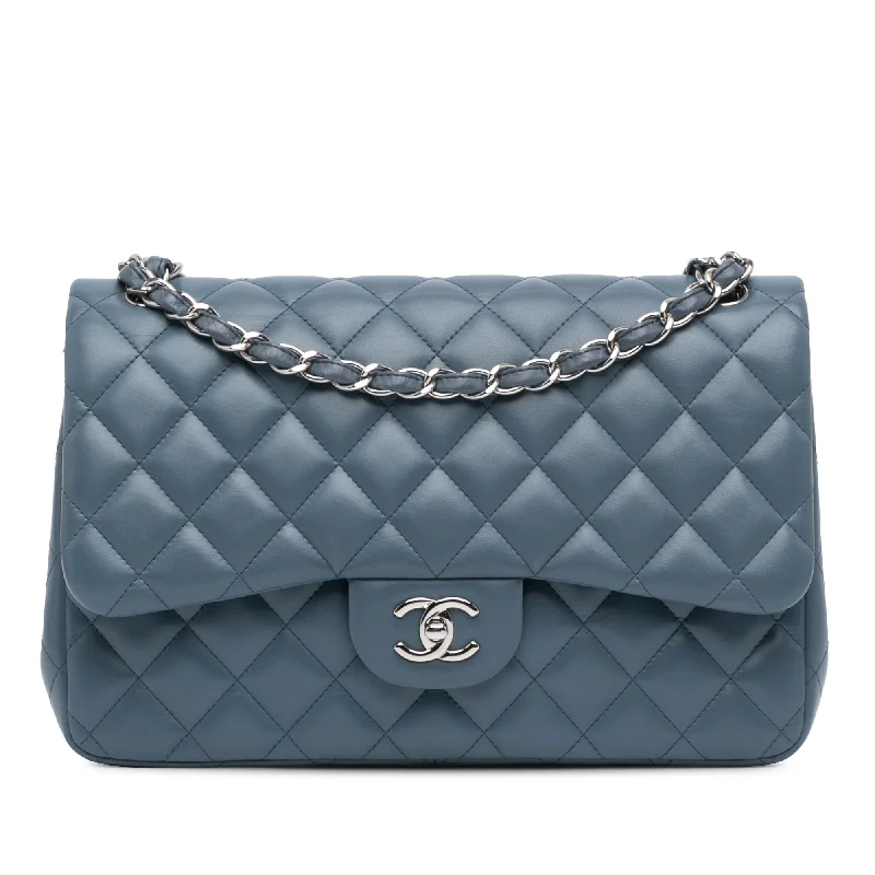 Trendy Styles Blue Chanel Jumbo Classic Lambskin Double Flap Shoulder Bag Exclusive Bag Deals – Perfect For Any Occasion Trendy Styles Blue Chanel Jumbo Classic Lambskin Double Flap Shoulder Bag Exclusive Bag Deals – Perfect For Any Occasion