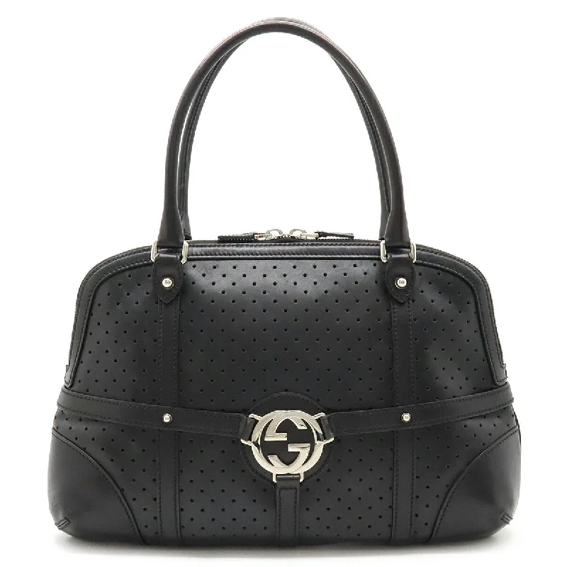 End-Of-Season Clearance Gucci Leather Interlocking G Shoulder Bag Black The Ultimate Handbag Sale – Elegant Styles At Lower Prices