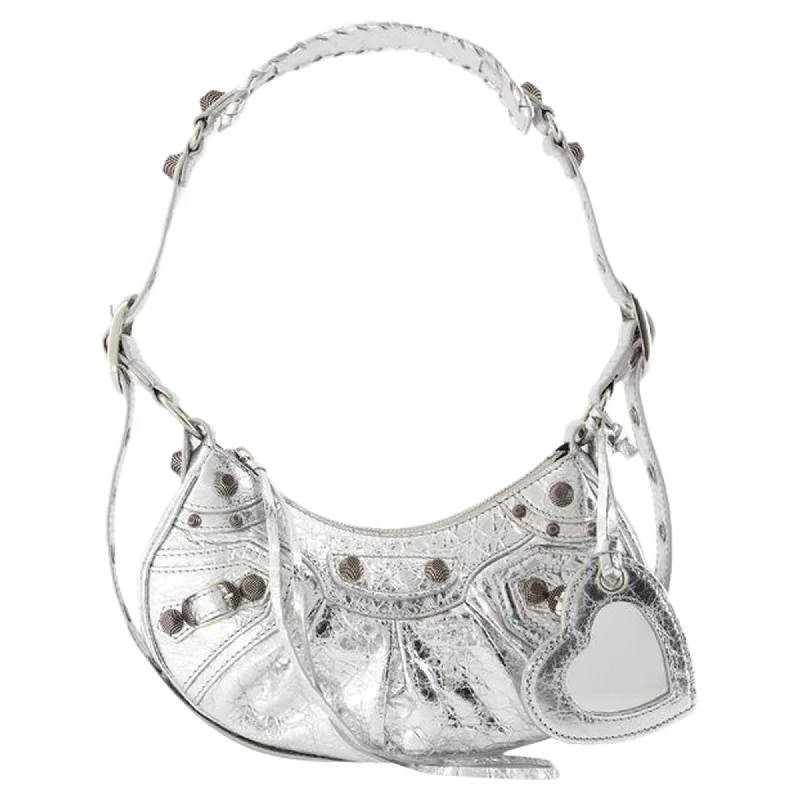Affordable Bags For Budget Shoppers Le Cagole Sho Xs Crossbody - Balenciaga - Leather - Silver Classic And Modern Handbags Now More Affordable