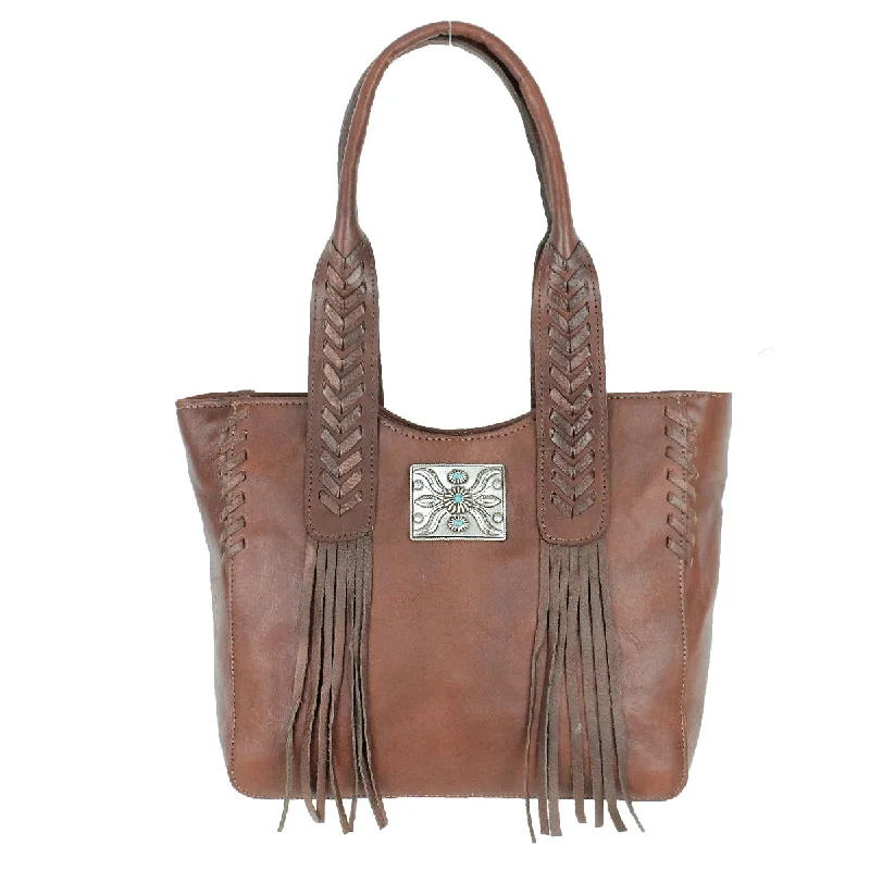 Mohave Canyon Brown Zip Top Tote - Small 5985