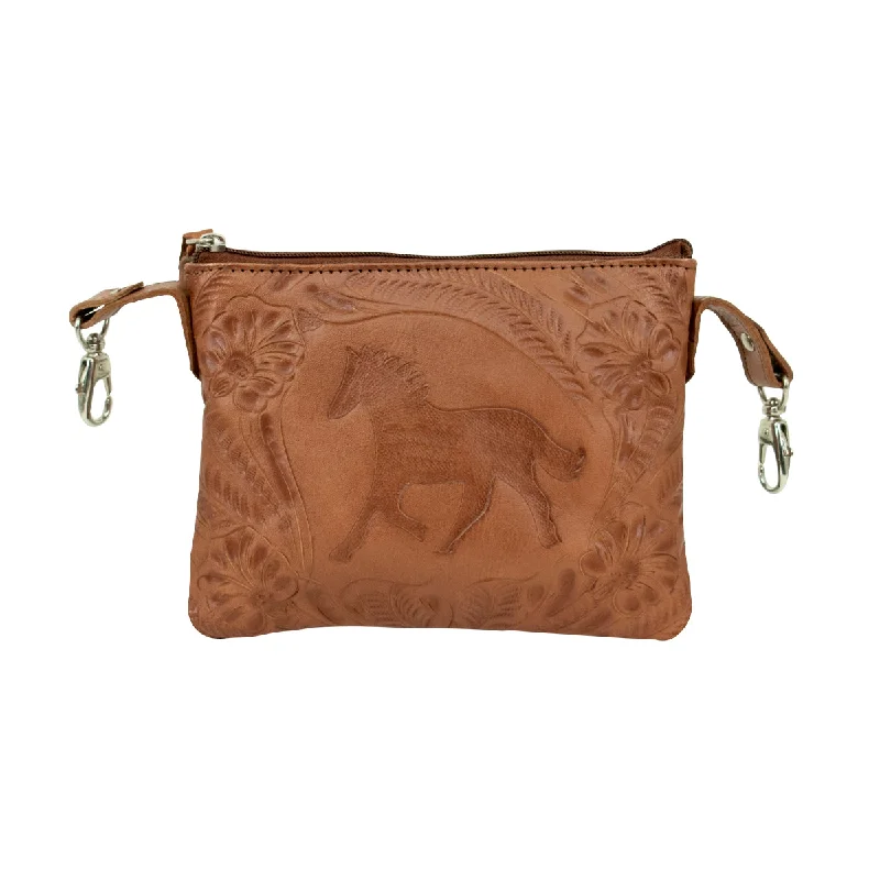 Hitchin' Post Trail Rider Crossbody/Hip Bag - Antique Brown