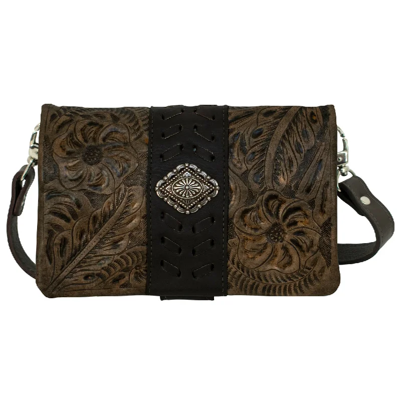 Large Fold 'N Go Crossbody - Distressed Charcoal