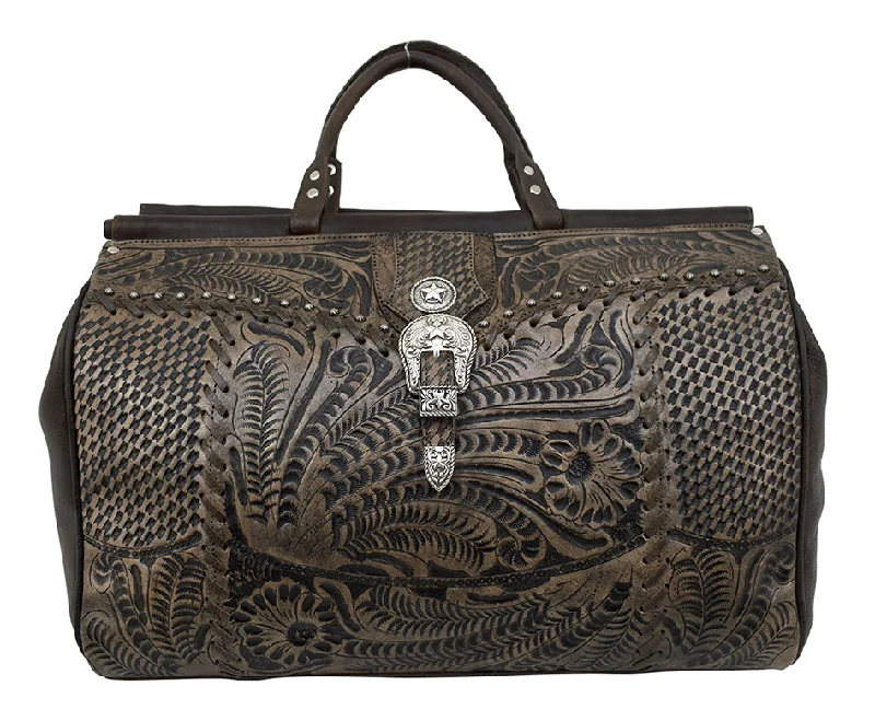 Retro Romance Duffel Bag Distressed Charcoal