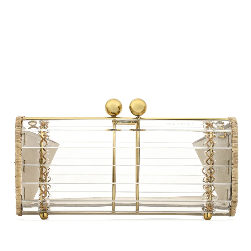 Trendy Pulse Clutch Baoba Gold  Crystal Unmissable Deals On Trendy Handbags