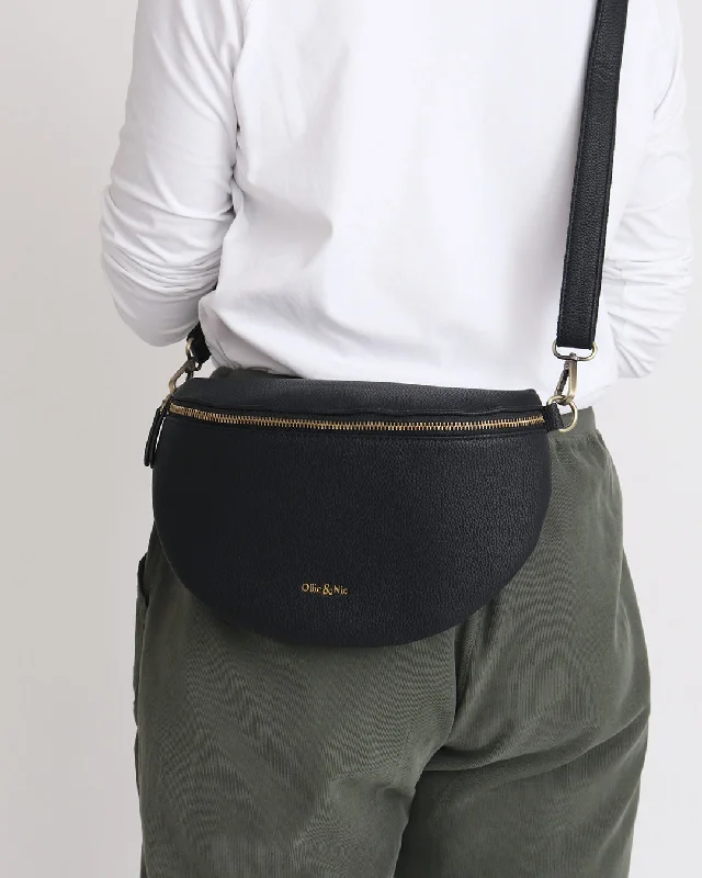 Style Redefined Brooke Belt Bag - Black Affordable Elegance With High-Quality Bags