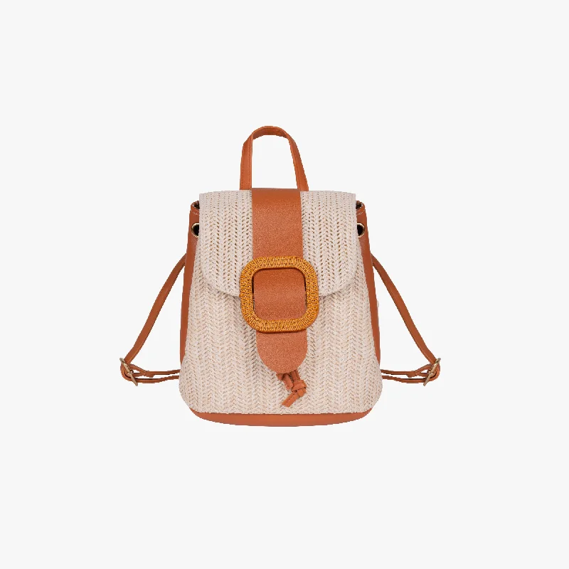 Buckle Straw Backpack Timeless Handbags Now At Special Discounts