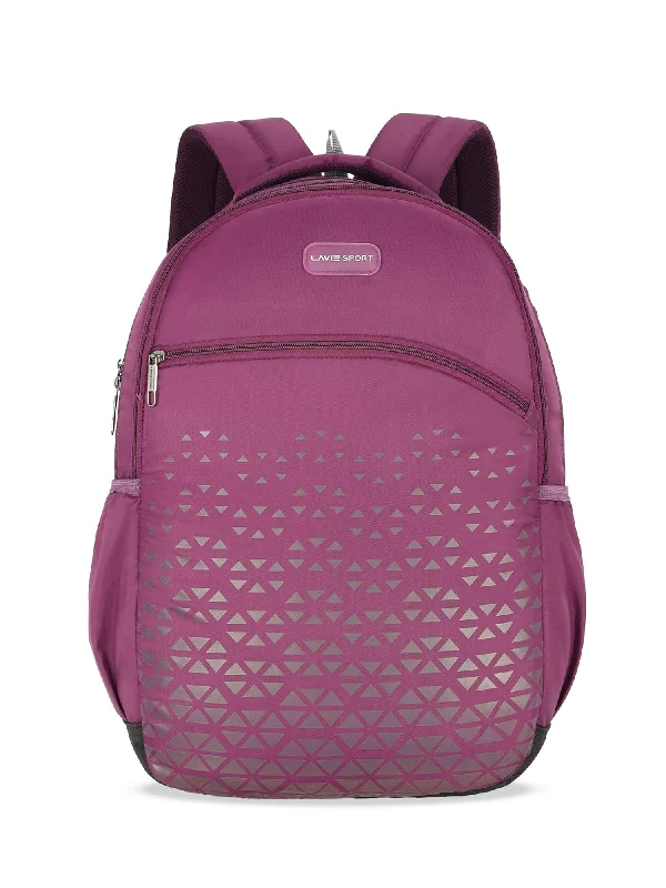 Lavie Sport Chrysolite 34L Laptop Backpack For Boys & Girls |Unisex Casual Bag for Men & Women Purple