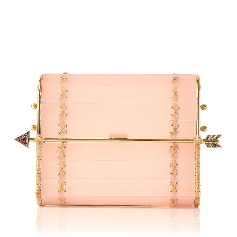 Unleash Your Fashion Seringueira  Gold Bag Pink Trendy Purses At Unbeatable Discounts