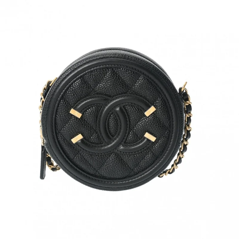 Chanel Cc Filigree  Leather Shoulder Bag (Pre-Owned)