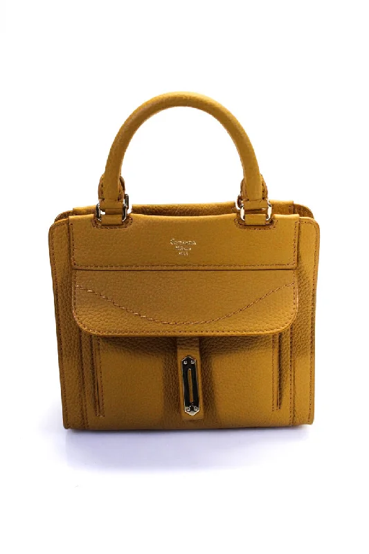 Fontana Milano Womens A Toy Tote Handbag Mustard