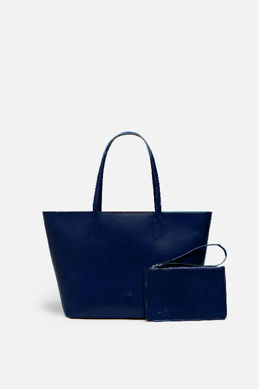 Manila All Purpose Large Carryall Leather Tote Bag in Midnight Blue Your Perfect Bag At The Perfect Price