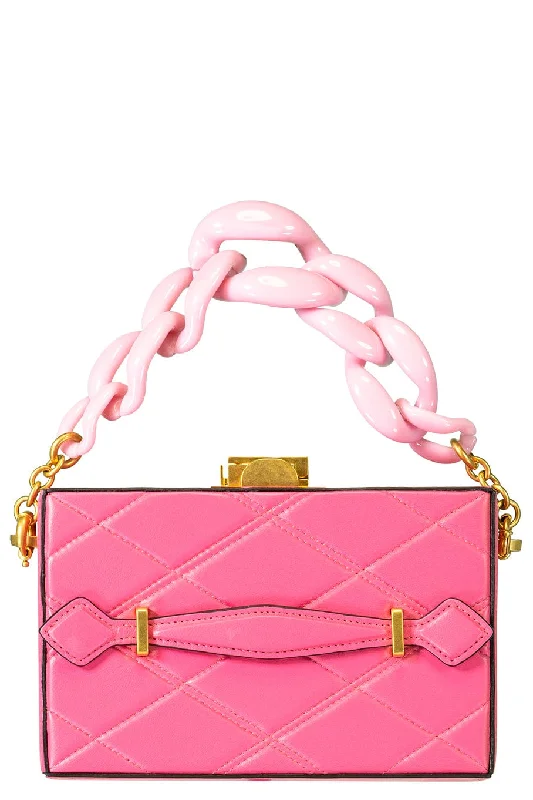 Alibi Minaudiere Clutch - French Pink