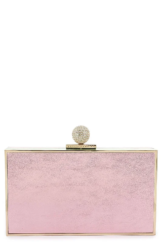 Clara Box Clutch - Metallic