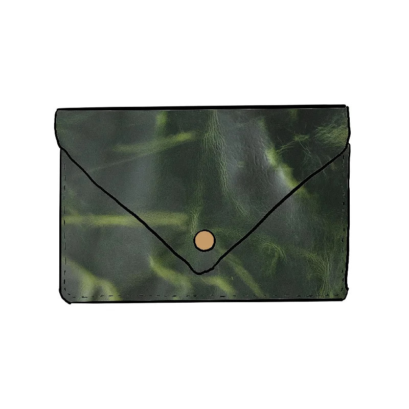 Green Cheaha Leather Clutch