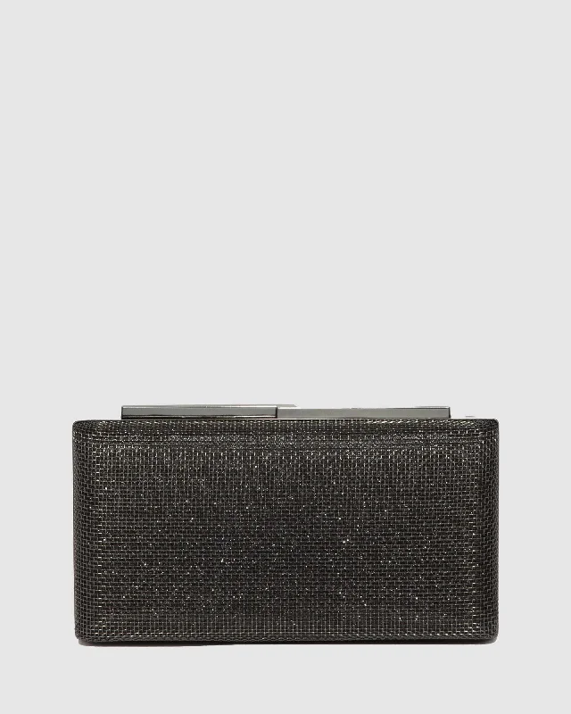 Gunmetal Lulu Clutch Bag