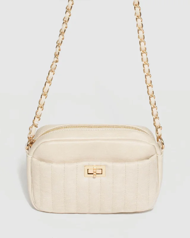 Ivory Charm Quilt Crossbody Bag Fashionable Handbags At Must-Have Prices