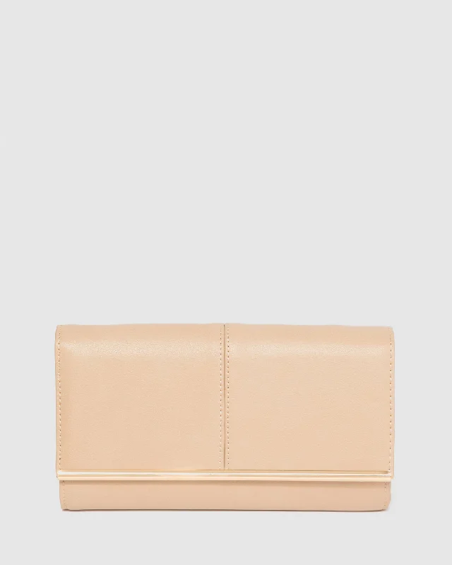 Natural Vevay Panel Clutch Bag