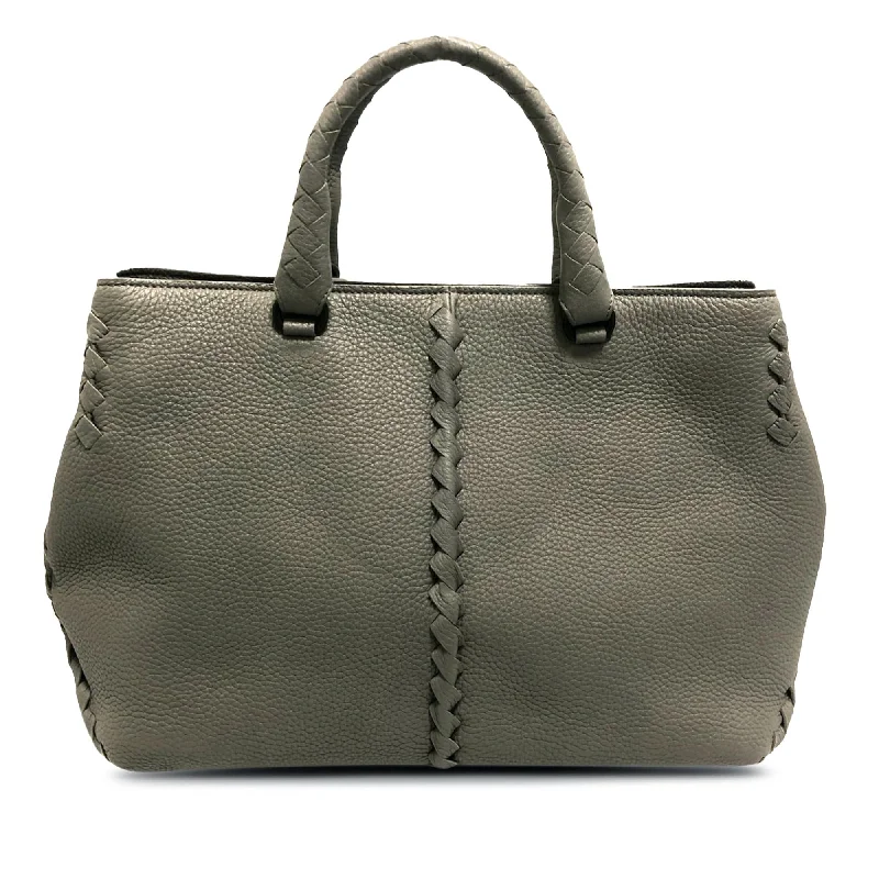 Bottega Veneta Intrecciato Trimmed Cervo Handbag (SHG-3legY7)