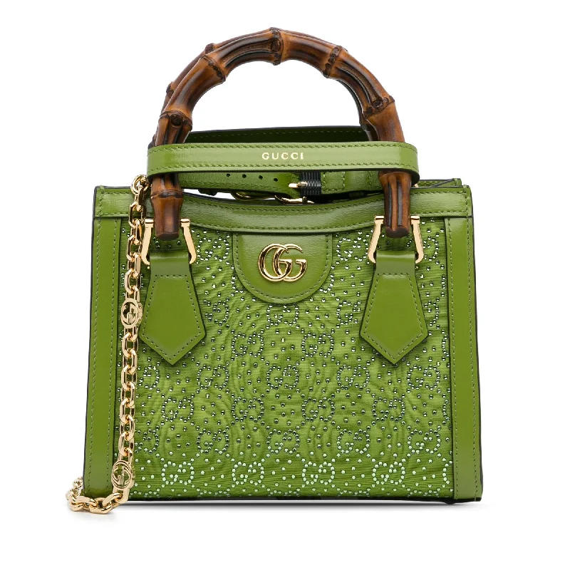 Gucci Crystal Embellished GG Canvas Mini Diana (SHG-wT7IXI)