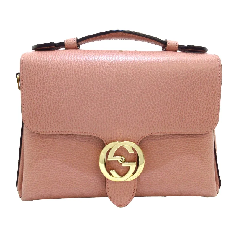 Gucci Small Dollar Calf Interlocking G Satchel (SHG-YSEfg1)