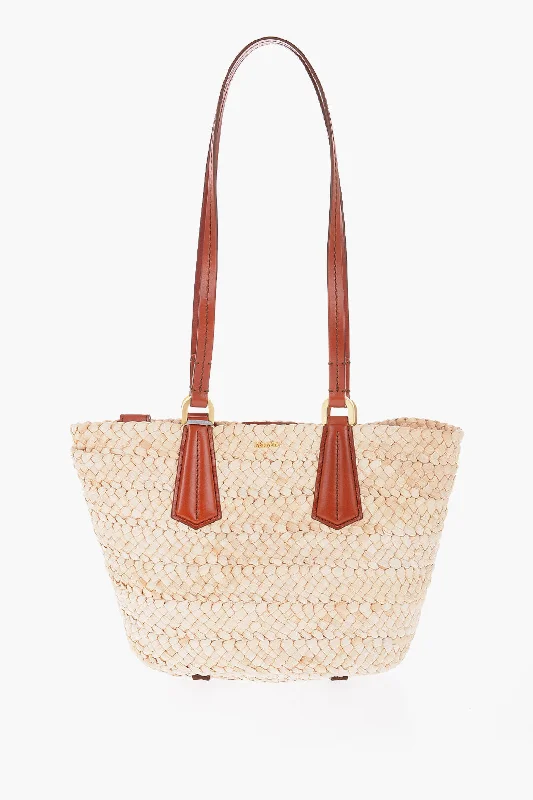 Seasonal Style Discounts Max Mara Braided Straw Panierm Tote Bag With Double Handle Affordable Luxury With Top-Quality Handbags